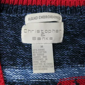 Vintage Y2K Christopher & Banks American Flag Sweater Vest thumbnail 4