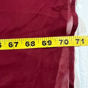 PinkBlush Maxi Dress Womens XL Maroon Off Shoulder Sheer A-Line Unlined Flowy thumbnail 3