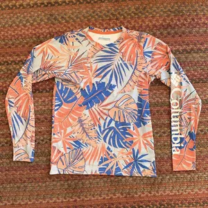Columbia Pfg Sun Gear Leaf Print Rash Guard Long Sleeve thumbnail 1