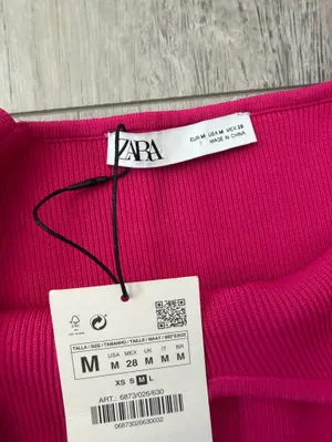 NWT Zara Baby Doll Ribbed Bodycon Sweetheart Knit Crop Tank Top size medium thumbnail 7