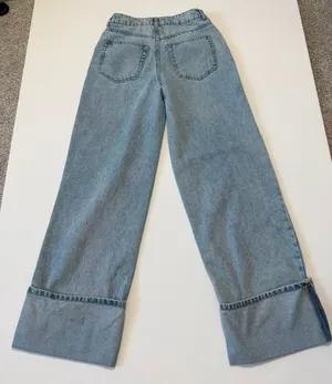 PacSun High-Waist Wide-Leg Cuffed Denim Jeans thumbnail 2