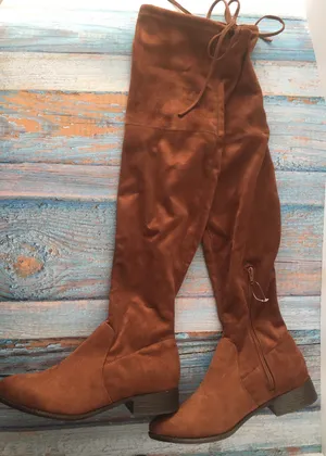 Knee High Boots, Size 8 1/2 Brown thumbnail 1