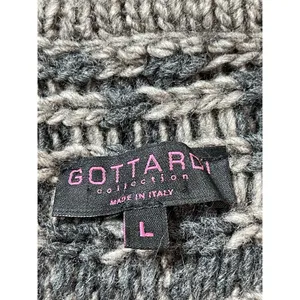 Gottardi Collection Made In Italy Boho Knit Open Front Cardigan Alpaca Wool L thumbnail 6