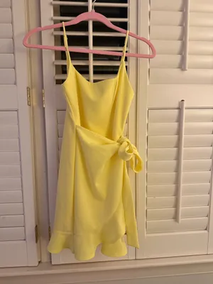 Lucy in the Sky Yellow Homecoming Dress thumbnail 4
