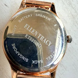 Ellen Tracy Rose Gold Tone Crystal Stretch Watch thumbnail 6