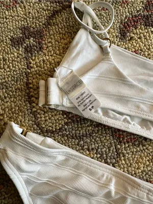 NWOT L*Space ribbed bikini set cream thumbnail 4