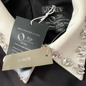 NEW J. Crew Black Mini Dress with White Collar thumbnail 3