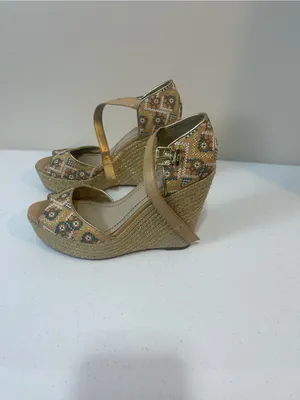 Circus by Sam Edelman Tan Multicolor Embroidered Espadrille Wedges thumbnail 4