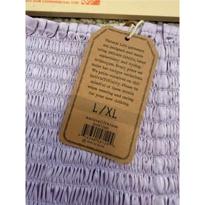 Natural Life NWT Lilac Lavender Smocked Satin Flowy Shorts L XL Boho Cottage thumbnail 5