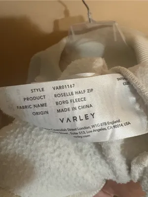Varley Roselle Half-Zip Sweatshirt in White thumbnail 7