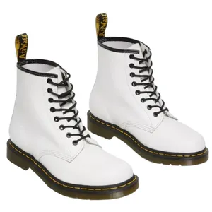Like New Dr. Martens 1460 Smooth Leather Lace-Up Boots White Size 7 Retail $170 thumbnail 2