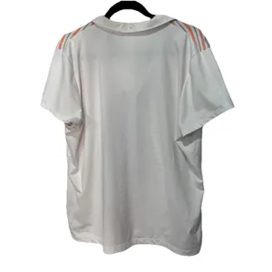 Chico's Zenergy Polo Top Golf Pickleball UPF 50 Peach White Stripe 3 XL thumbnail 5