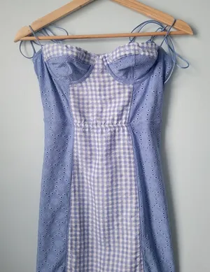 Urban Outfitters Blue Gingham Dress thumbnail 1