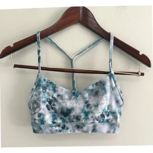 Lululemon Flow Y Bra Nulu Light Support A/C Cup Kaleidofloral Multi Size 4 thumbnail 3