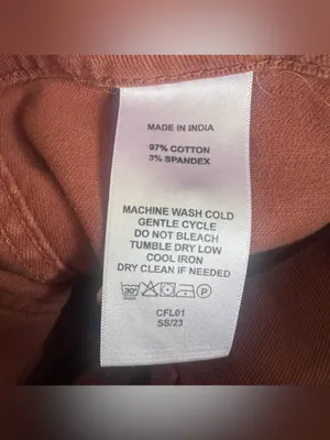 Quince High Rise Cropped Wide Straight Pants Women’s 31 Rust Orange Twill thumbnail 9