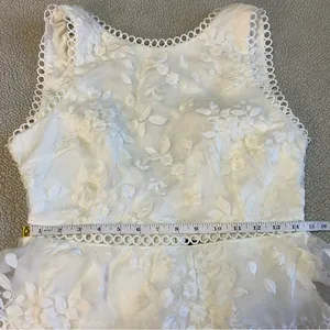NWOT Lulus Look So Sweet White Floral Embroidered Organza Mini Dress thumbnail 6