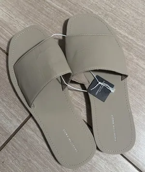 American Eagle Outfitters Taupe Single-Band Slide Sandals thumbnail 1