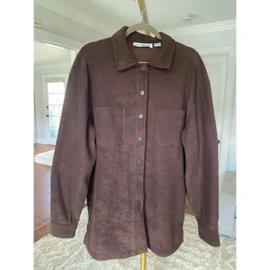 WHITE STAG Button-Up Lumberjane‎ Shacket Chocolate Brown Cozy Lounge Autumn Warm thumbnail 2