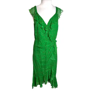 NWT‎ Veronica Beard Amal silk floral ruffle dress Sz 6 thumbnail 5