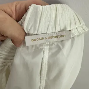 Pookie & Sebastian Skort Womens Large White Elastic Waist Flowy Mini Boho Beachy thumbnail 2