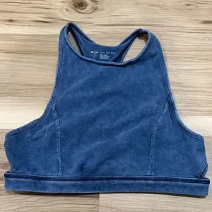 Aerie Blue High Neck Sports Bra Women’s Large thumbnail 1
