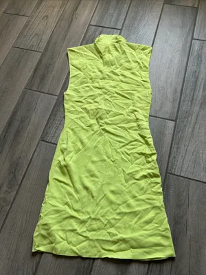A.L.C. Sleeveless Polo Knit Dress in Lime thumbnail 5