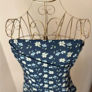 Princess Polly Oscar Strapless Floral Mini Dress Navy Size 8 thumbnail 6