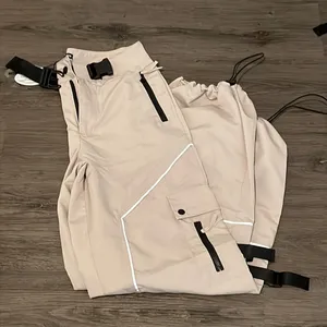 NWT dollskill dolls kill poster grl wide leg reflective track pants parachute s thumbnail 3