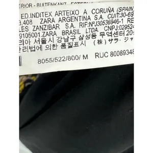 Zara Women Metallic Floral One Shoulder Mini Ruffle‎ Bodycon Dress Multicolor M thumbnail 9