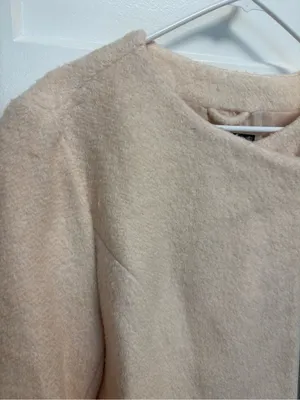 Metaphor Women's Asymmetric Zip Wool-Blend Coat in Light Blush thumbnail 5