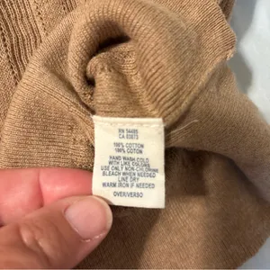 Y2K American Eagle Women’s Sweater Size L Tan Bella Swan Style Mint Condition thumbnail 7