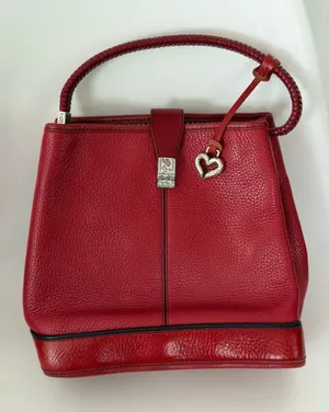 Brighton red leather handbag thumbnail 1