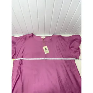 Easel Los Angeles Orchid Purple Ruffle Sleeve Blouse Top 1X‎ NWT thumbnail 6