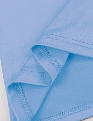 Forever 21 Baby Blue Solid Crop Top thumbnail 7