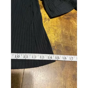 OLIA Womens Black Ribbed Knit Wide Leg Pants Palazzo Office Est XS Whimsigoth thumbnail 12