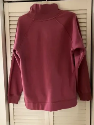 Athleta Cozy Karma Funnel Neck Sweatshirt in Victorian Berry Pink Mauve Size XS thumbnail 7