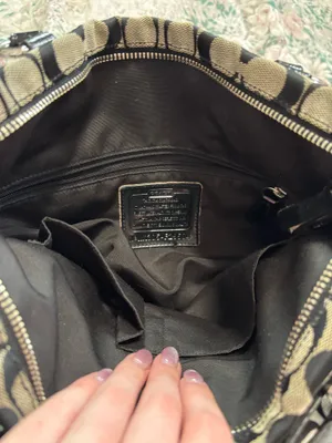 Coach Bag Shoulder Black Signature Canvas thumbnail 5