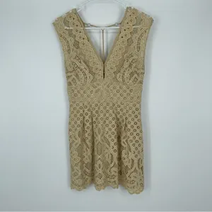 Free People One Million Lover‎ Ivory Lace Mini Dress Women Size 2 thumbnail 2