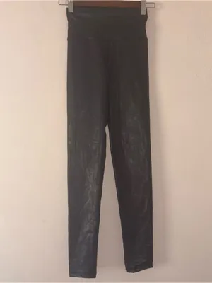 Aerie black faux leather leggings XS thumbnail 2