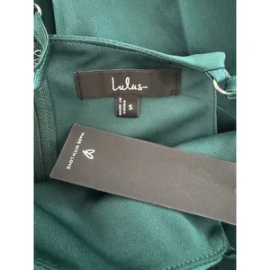 NWT Lulus Broadway Show Emerald Green High Low Satin Gown Size Small thumbnail 7