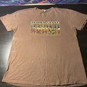 Brown Hawaii Graphic T-Shirt size XL thumbnail 1