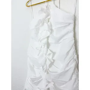 Princess Polly Eddy White Ruffle Mini Dress Size 10 Halter Chiffon Bridal Sexy thumbnail 9