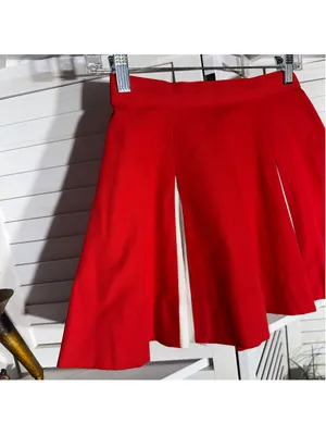 Vintage 90s cheerleader mini skirt white red pleated costume cosplay pinup sz S thumbnail 4