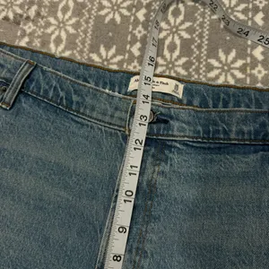 NWT Abercrombie & Fitch Curve Love High‎ Rise Mom Shorts Blue Size 22 Plus thumbnail 10
