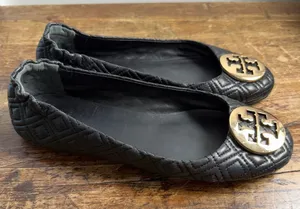 Tory‎ Burch Quilted Ballet Mini Flats Women's size 8.5 thumbnail 1