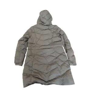 LL Bean Womens Ultrawarm Down Coat Gray Hooded Puffer Parka Jacket Large 505262 thumbnail 2