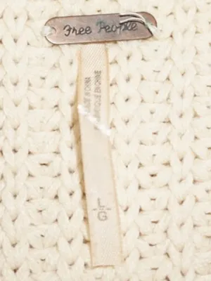 Free People Swim Too Deep Cream Turtleneck Oversized Sweater Size: Large Cozy thumbnail 5