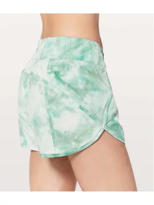 Lululemon track shorts V “4” diamond white washed marsh green athleisure sz 4 thumbnail 4