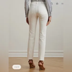 Ralph Lauren Women's Classic White Straight Leg Jeans Size 8 thumbnail 3