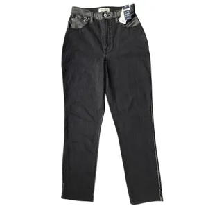 Abercrombie & Fitch Black 90s Straight Ultra High Rise Jeans Womens 6 Long NWT thumbnail 16